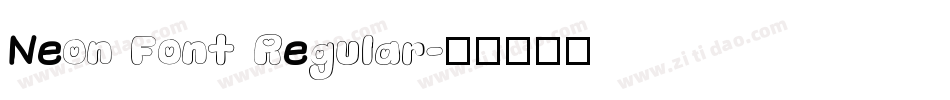 Neon Font Regular字体转换